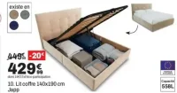 Lit coffre 140x190 cm Japp