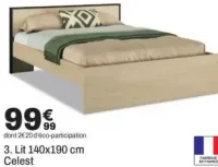 Lit 140x190 cm Celest