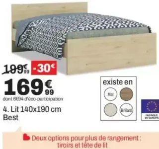 Lit 140x190 cm Best