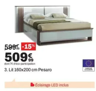 Lit 160x200 cm Pesaro