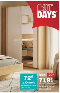 Armoire 2 portes coulissantes Ellie