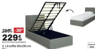 Lit coffre 90x190 cm Sky