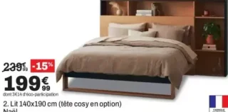 Lit 140x190 cm Naël