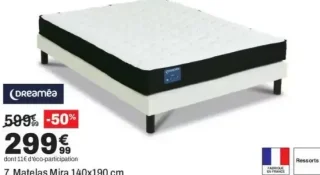 Matelas Mira 140x190 cm Dreamea
