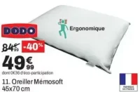 Oreiller Mémosoft 45x70 cm Dodo