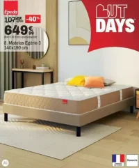 Matelas Egérie 3 140x190 cm Epéda