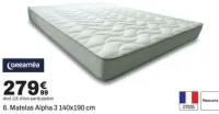 Matelas Alpha 3 140x190 cm Dreamea