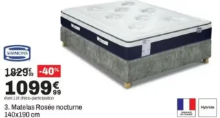 Matelas Rosée nocturne Simmons