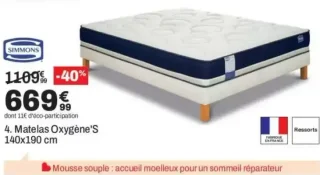 Matelas Oxygène'S Simmons