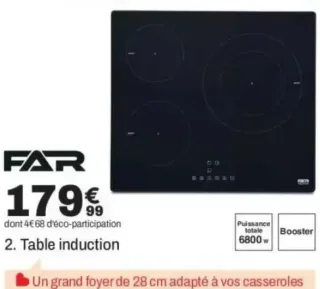 Table induction FAR TI3F68 G