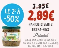 Haricots Verts Extra-Fins Priméal