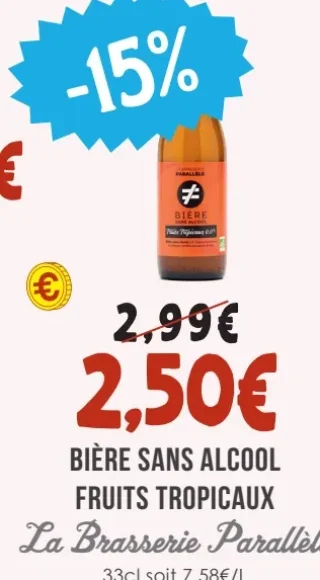 Bière sans alcool Fruits Tropicaux La Brasserie Parallèle