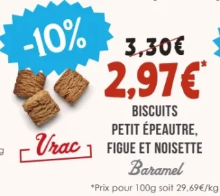 Baramel Biscuits Petit Épeautre, Figue et Noisette