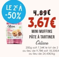 Céliane Mini Muffins Pâte à Tartiner