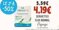 Organyc Serviettes Flux Normal