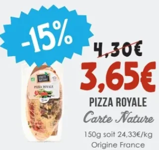Pizza Royale Carte Nature