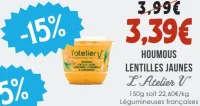 Houmous lentilles jaunes L'Atelier V*