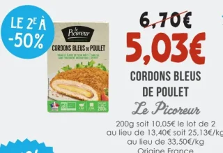 Cordons bleus de poulet Le Picoreur