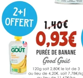 Purée de banane Good Goût