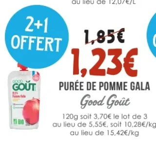 Purée de pomme gala Good Goût