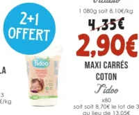 Maxi carrés coton T'idoo