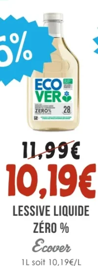 Lessive liquide zéro % Ecover