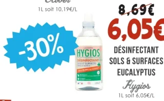Désinfectant sols & surfaces eucalyptus Hygios