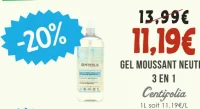 Gel moussant neutre 3 en 1 Centifolia