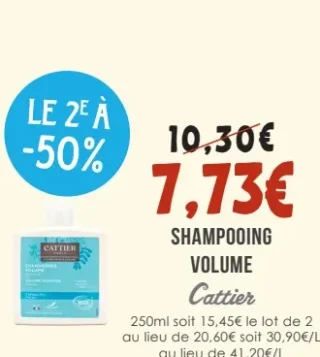Shampooing volume Cattier