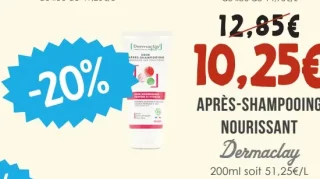 Après-shampooing nourrissant Dermaclay