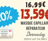 Masque capillaire réparateur Dermaclay