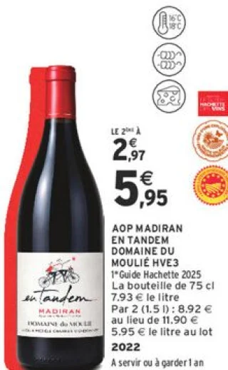 AOP Madiran En Tandem Domaine du Moulié HVE3