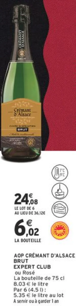 AOP CRÉMANT D'ALSACE BRUT EXPERT CLUB ou Rosé