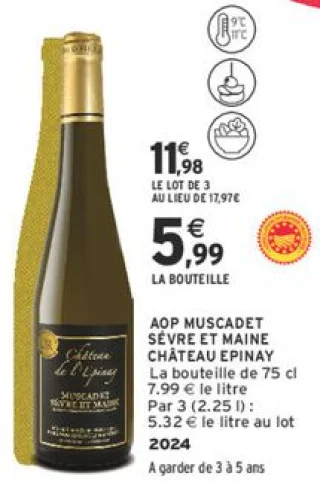 AOP MUSCADET SÈVRE ET MAINE CHÂTEAU EPINAY