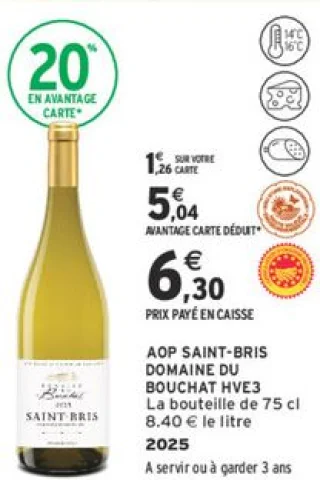 AOP Saint-Bris Domaine du Bouchat HVE3