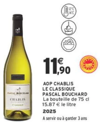 AOP Chablis Le Classique Pascal Bouchard