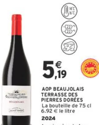 AOP Beaujolais Terrasse des Pierres Dorées