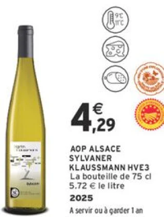 AOP ALSACE SYLVANER KLAUSSMANN HVE3