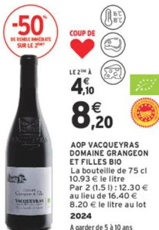 AOP Vacqueyras Domaine Grangeon et Filles Bio