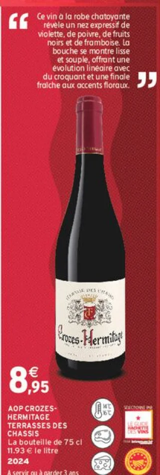 AOP CROZES-HERMITAGE TERRASSES DES CHASSIS