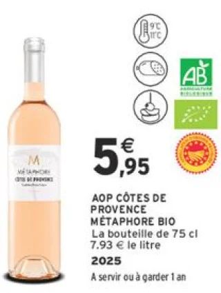 AOP Côtes de Provence Métaphore Bio
