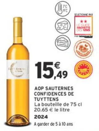 AOP Sauternes Confidences de Tuyttens