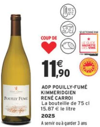 Vin blanc AOP Pouilly-Fumé Kimmeridgien René Carroi