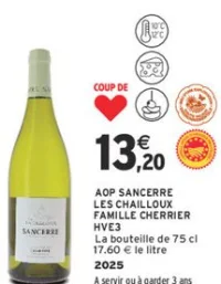 AOP Sancerre Les Chailloux Famille Cherrier HVE3