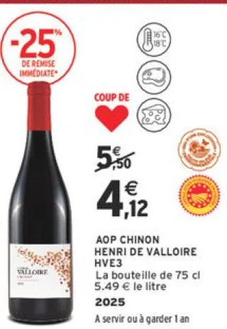 AOP Chinon Henri de Valloire HVE3