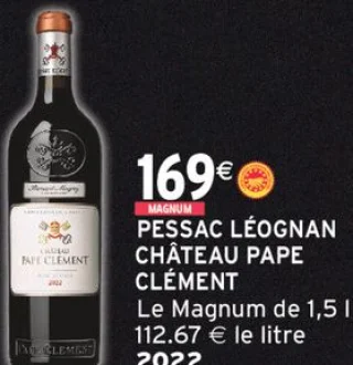 PESSAC LÉOGNAN CHÂTEAU PAPE CLÉMENT Le Magnum de 1,5 l 2022