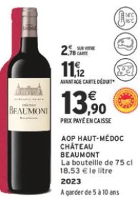AOP HAUT-MÉDOC CHÂTEAU BEAUMONT 2023