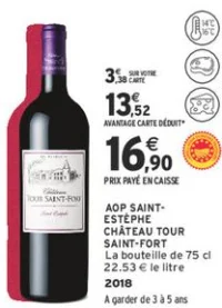 AOP Saint-Estèphe Château Tour Saint-Fort 2018