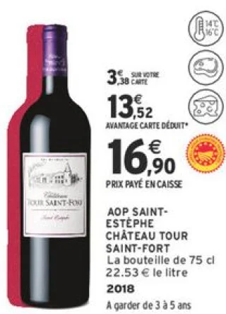 AOP Saint-Estèphe Château Tour Saint-Fort 2018