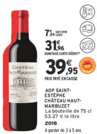AOP Saint-Estèphe Château Haut-Marbuzet 2018